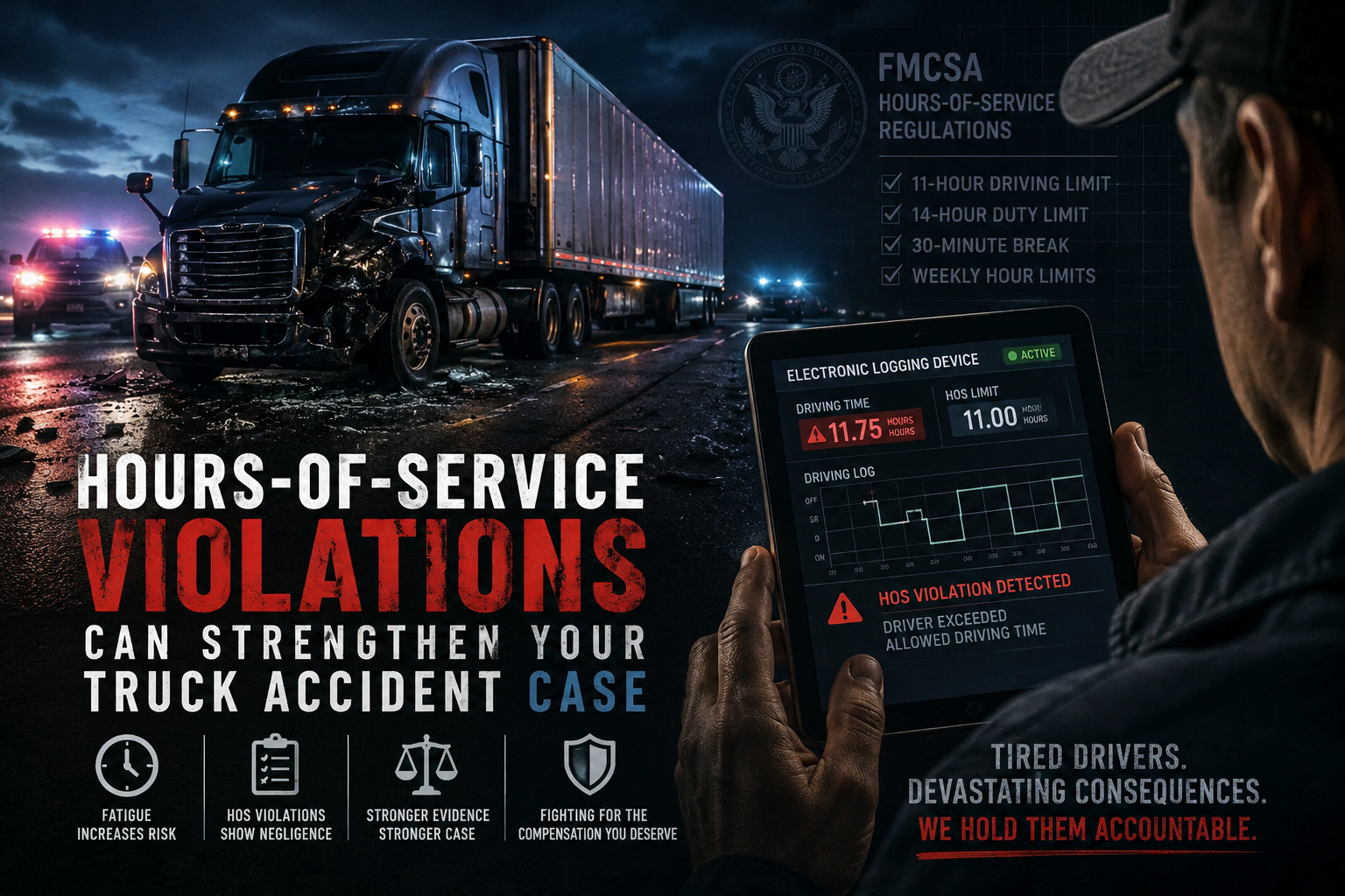 How Hours-of-Service Violations Strengthen Your Truck Case